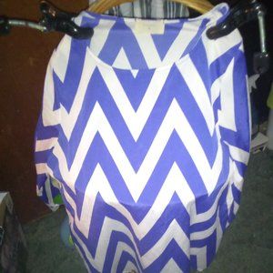 Blue and white striped Every brand silky polyester, Arma textured blouse